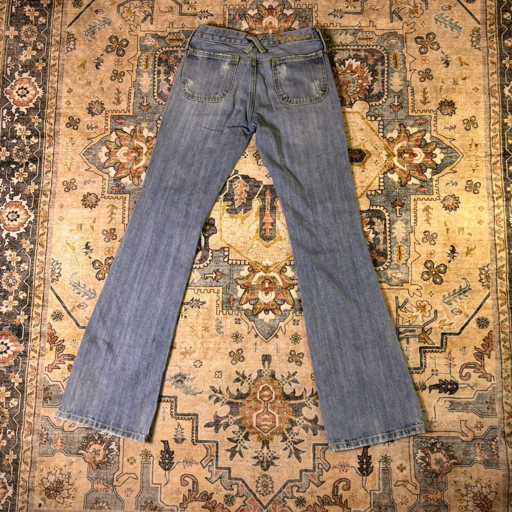 Vintage early 2000s Anoname low rise flare light wash Jeans Y2K size 24 Bootcut - Picture 3 of 14